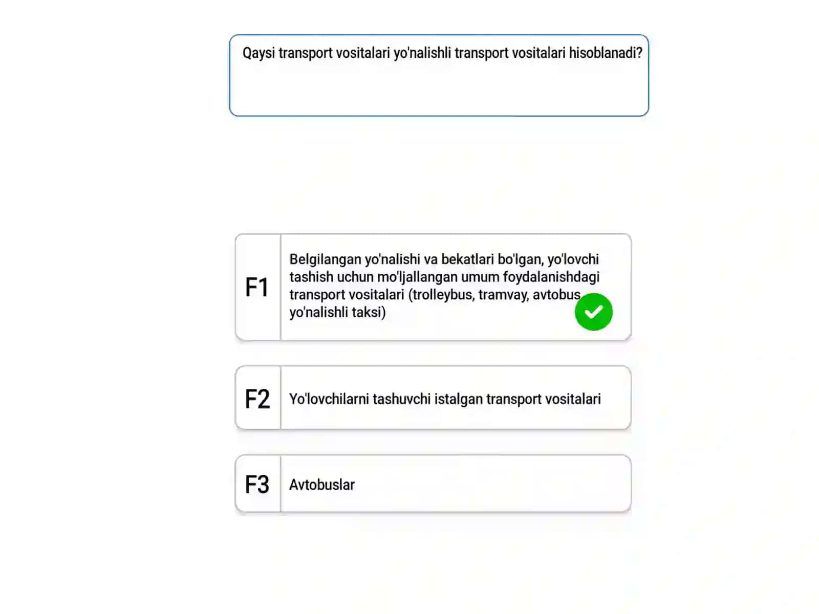 Pravat testi nazariy qismi  tushish extimoli yuqori testlar 2