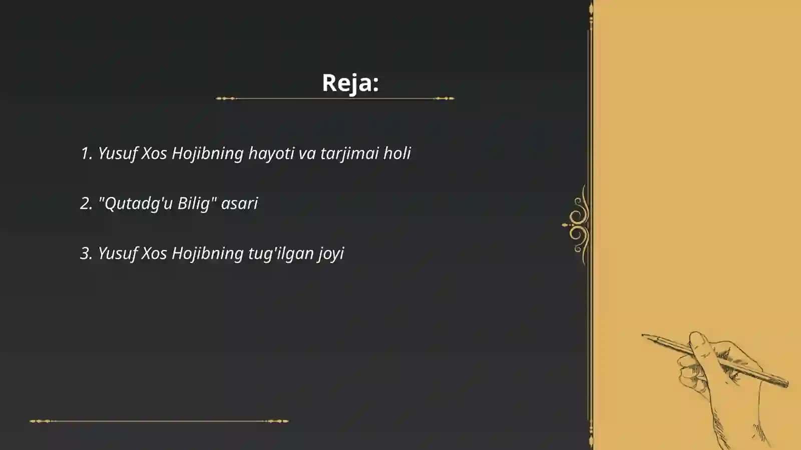 Yusuf Xos Hojibning hayoti va tarjimai holi 2