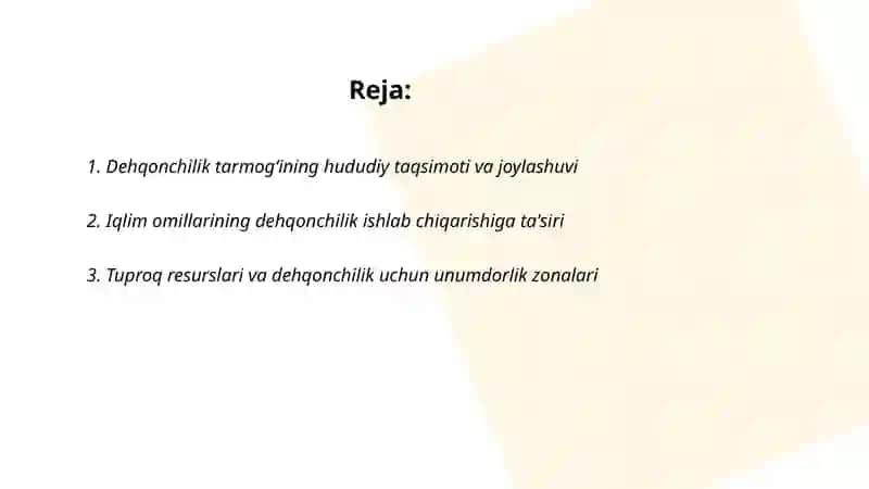 Dehqonchilik tarmog'i 2