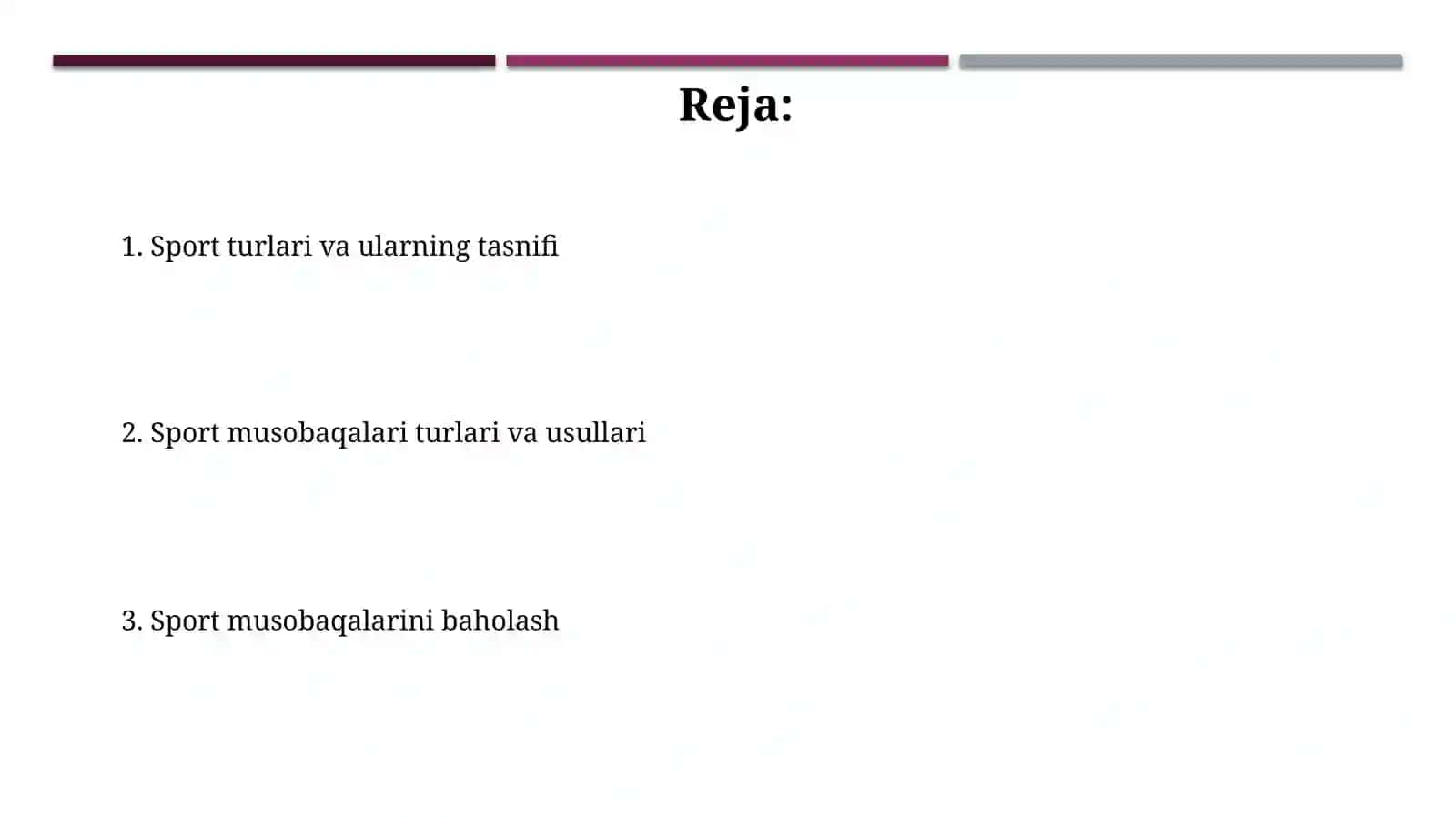 Sport turlari va ularni tasniflanishi 2