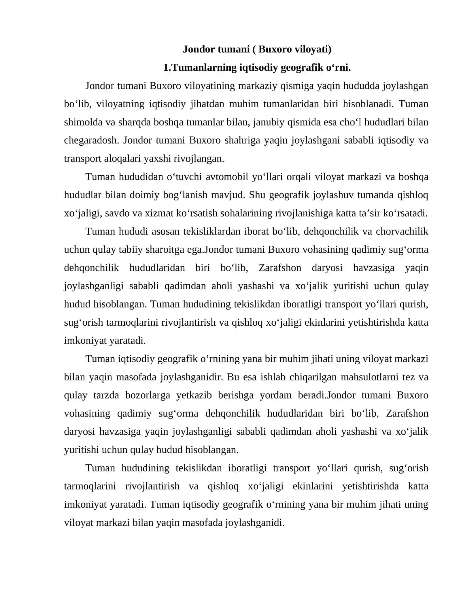 Jondor tumani ( Buxoro viloyati) 2