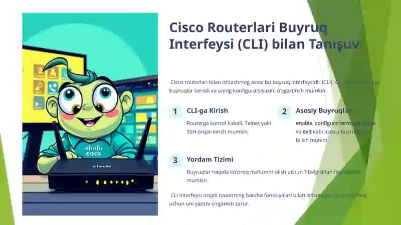 Cisco Routerlari bilan Dastlabki Sozlash va Buyruq Interfeysi 2
