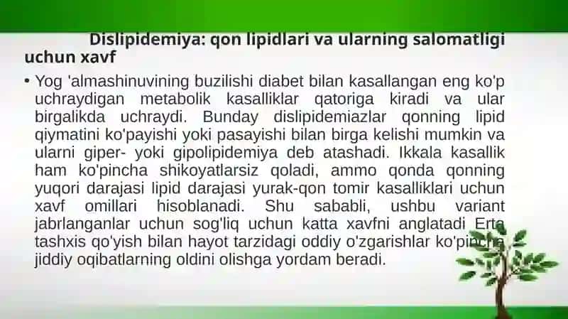 Yog’lar almashinuvining irsiy buzilishlari 2