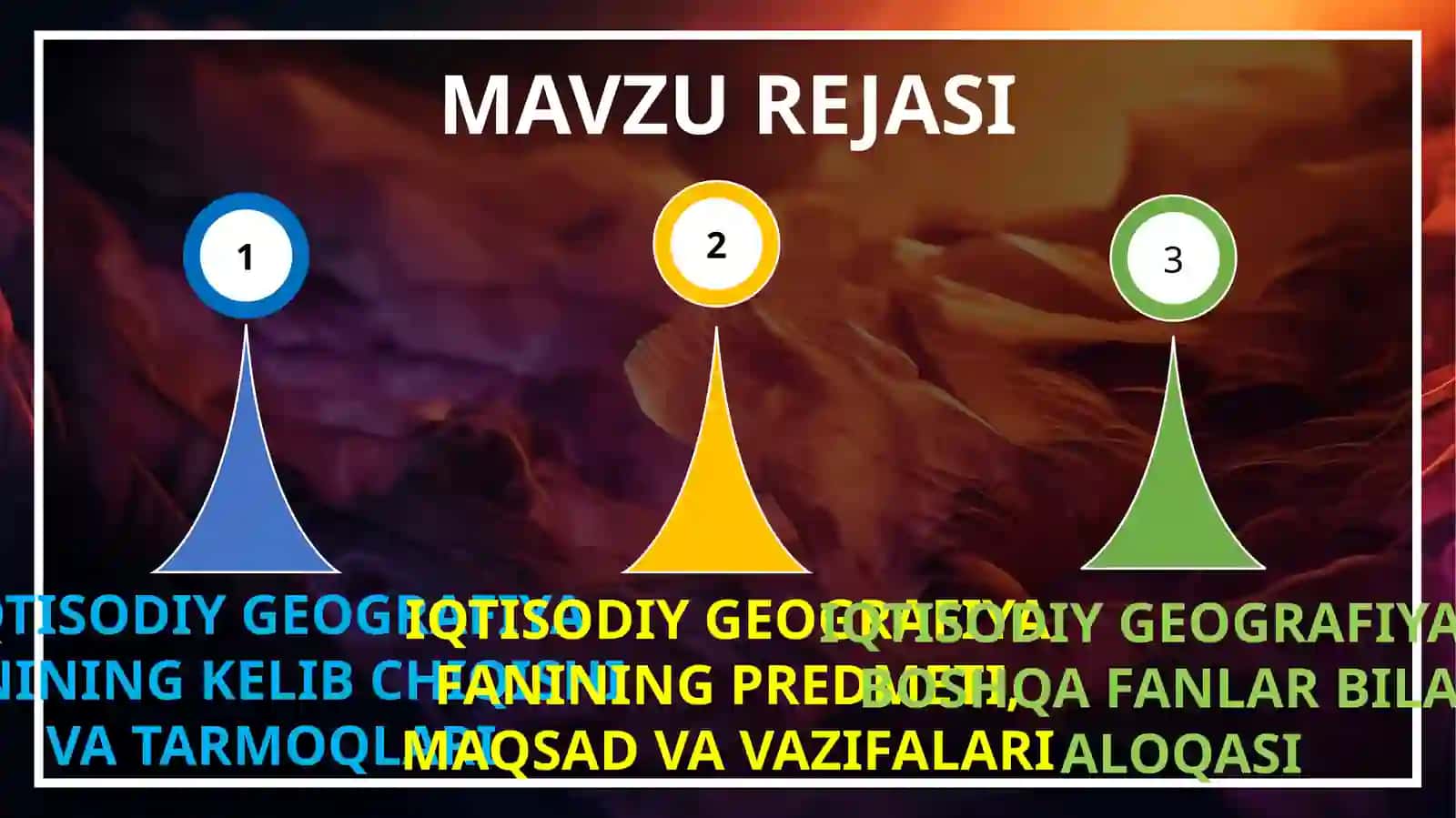 IQTISODIY VA IJTIMOIY GEOGRAFIYANING FANLAR TIZIMIDA TUTGAN O‘RNI 2
