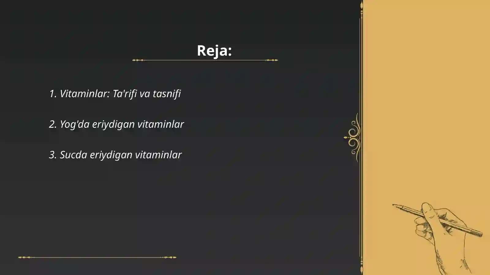 Vitaminlar va ularning tibbiyotdagi ahamiyati 2