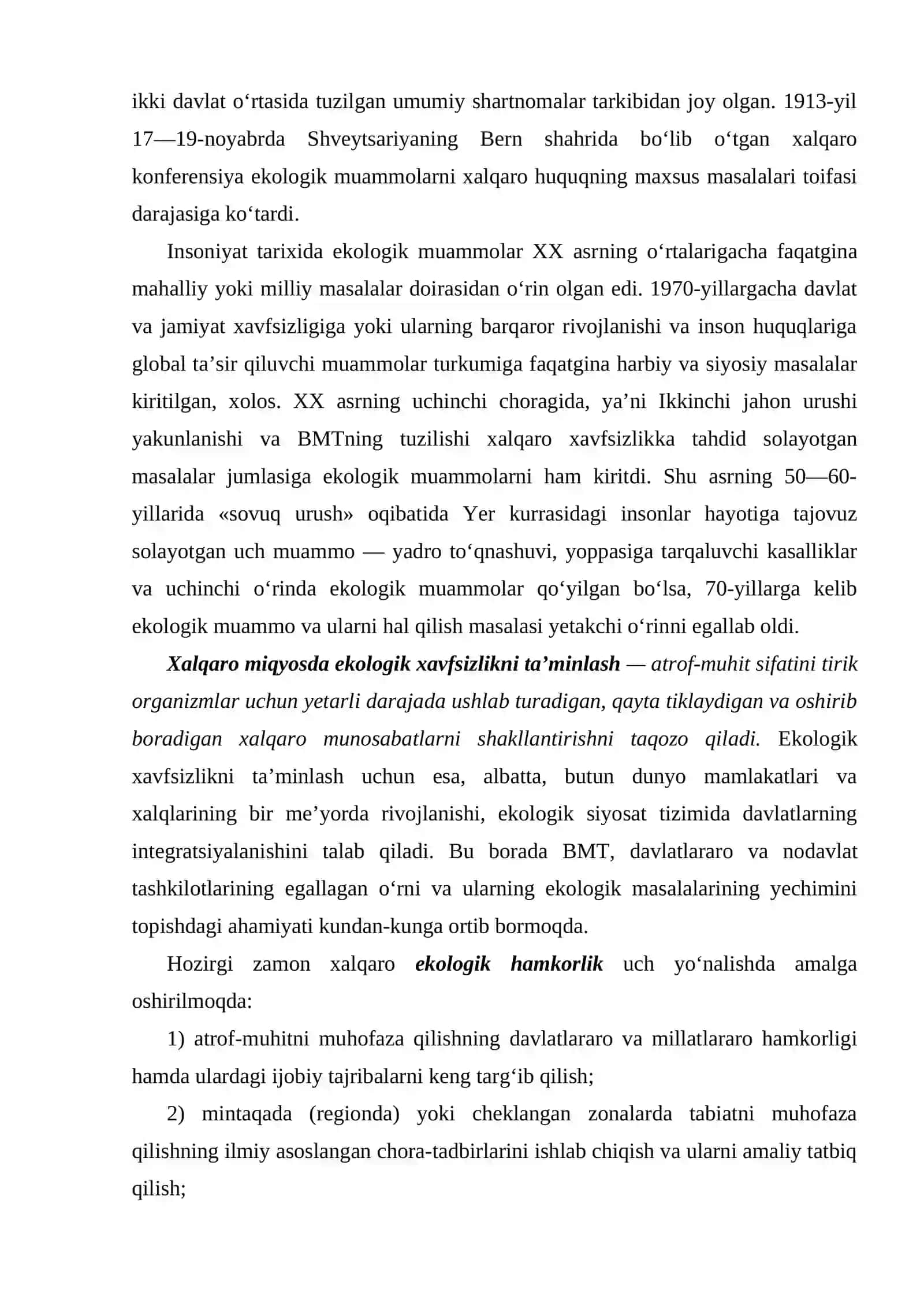 Xalqaro Ekologik Tashkilotlar 2
