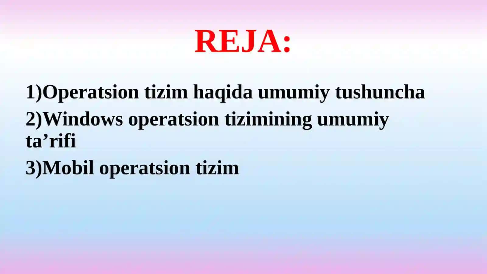 Operatsion tizim 2