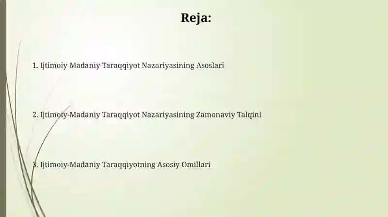 Ijtimoiy madaniy rivojlanish nazaryasi 2