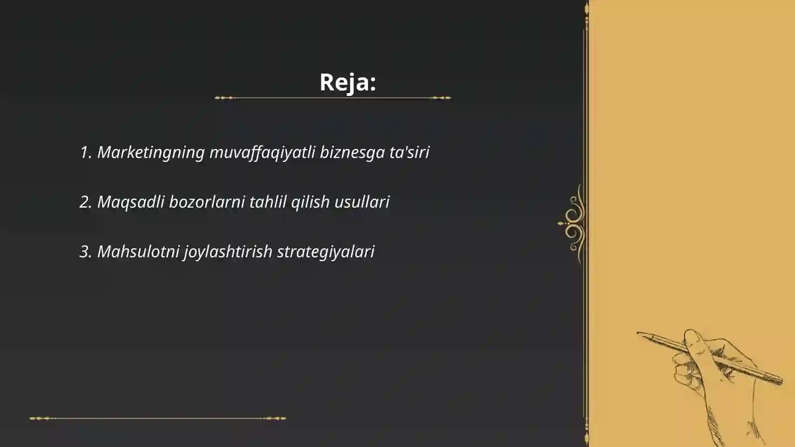 Tadbirkorlik faoliyatida marketingni ahamiyati 2