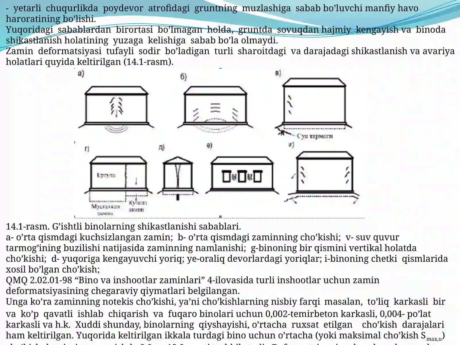 Ayrim konstruktsiyalarning deformatsiyasini baholash 2