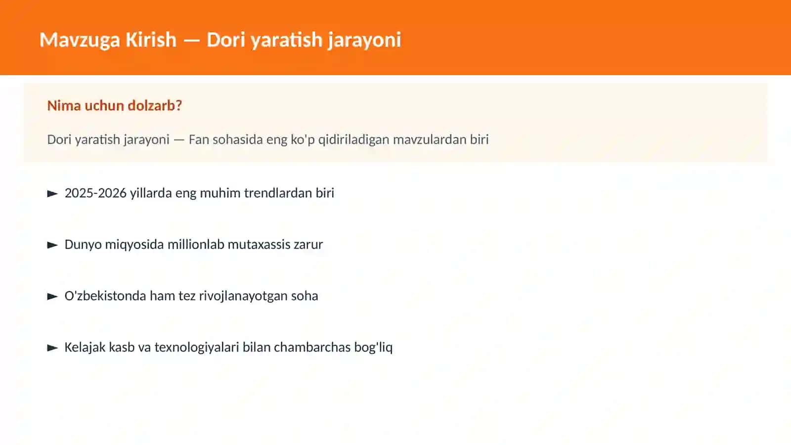 Dori yaratish jarayoni 2