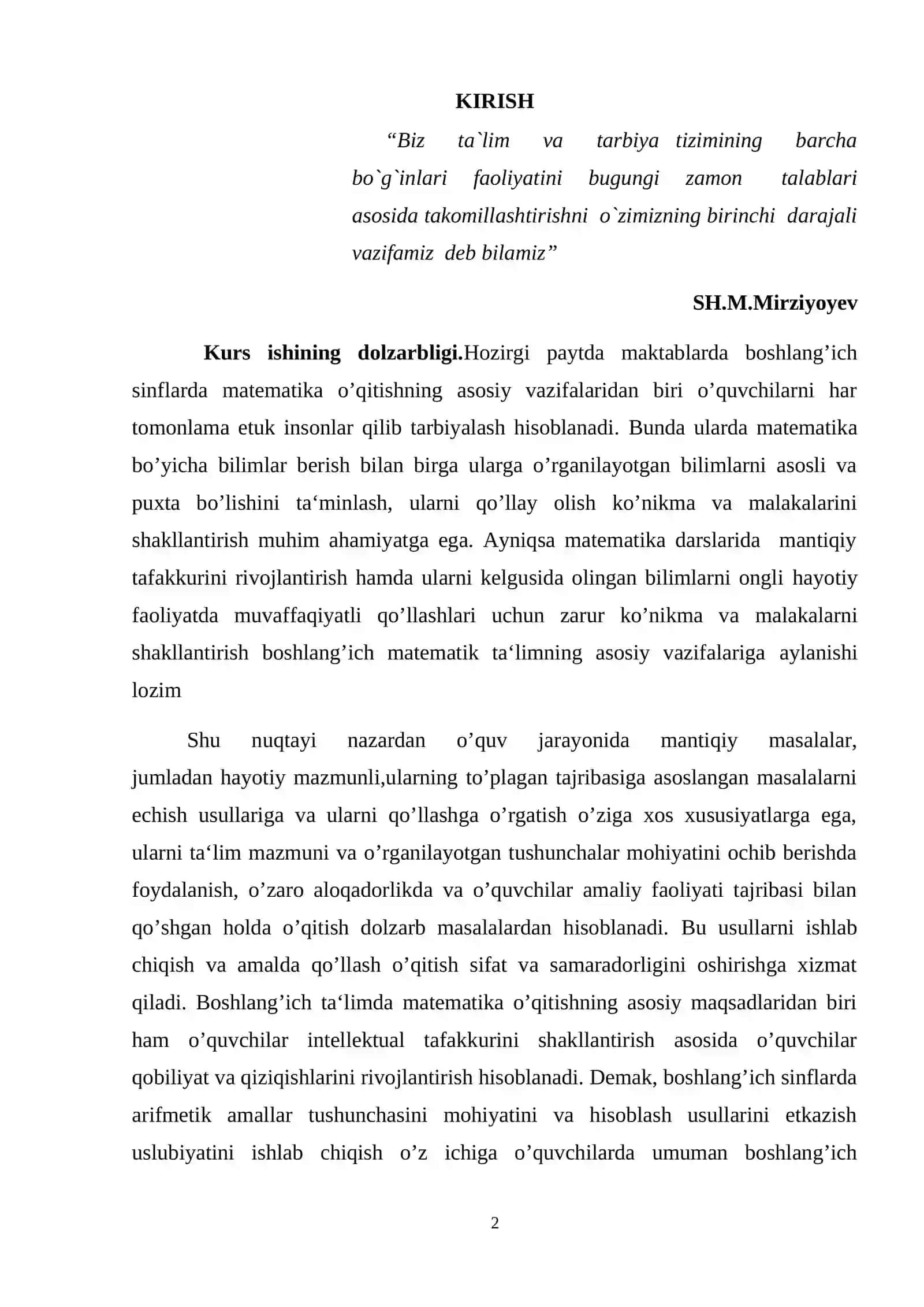 2-SINFLARDA MANTIQIY MASALALARDAN FOYDALANISH 2