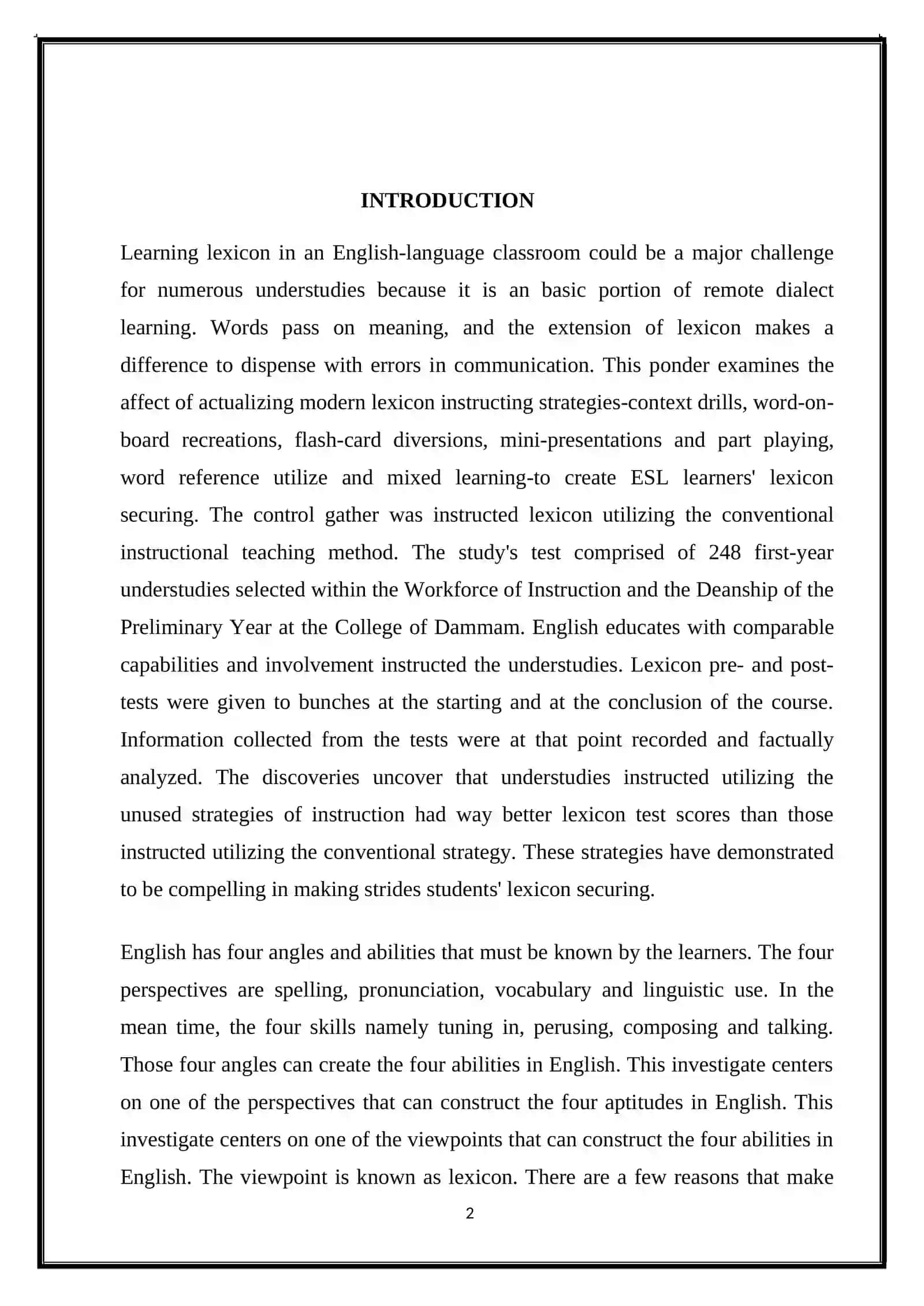 Teaching vocabulary on the topic Traditions of English 2
