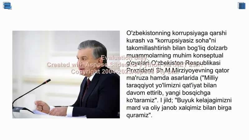 O'zbekistonda korrupsiyaga qarshi kurashishning huquqiy va institutsional asoslari 2