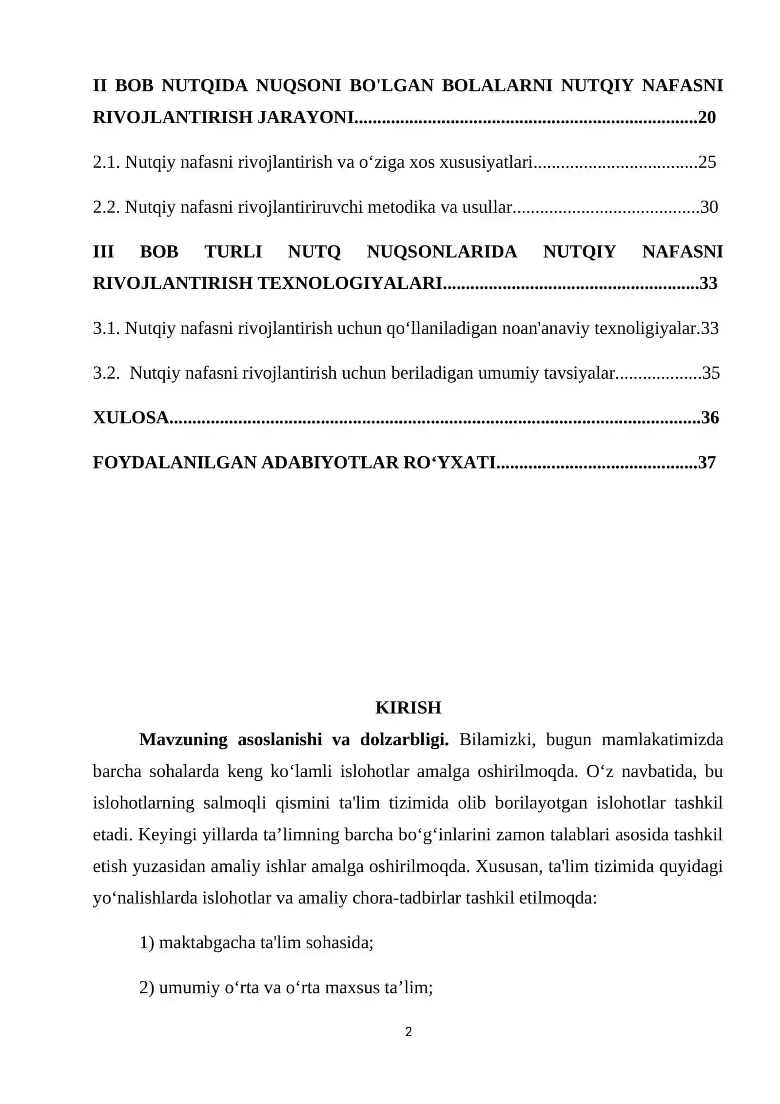 Nutqida nuqsoni bo'lgan bolalar nafasini rivojlantirish texnologiyalari 2