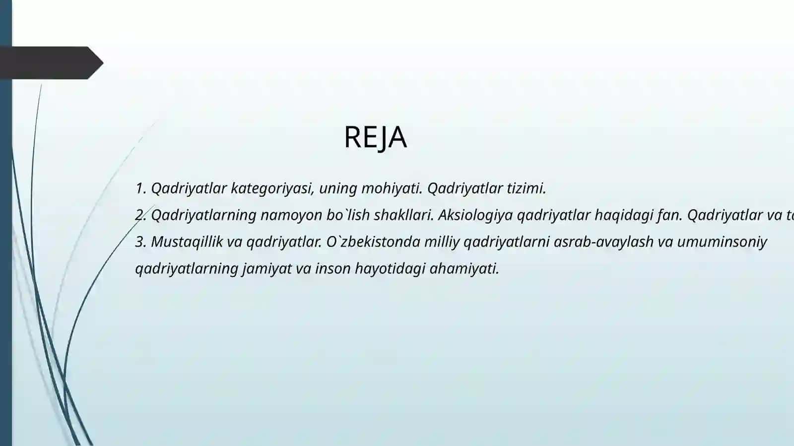 Qadriyat tushunchasining manosi va umumiy tavsifi 2