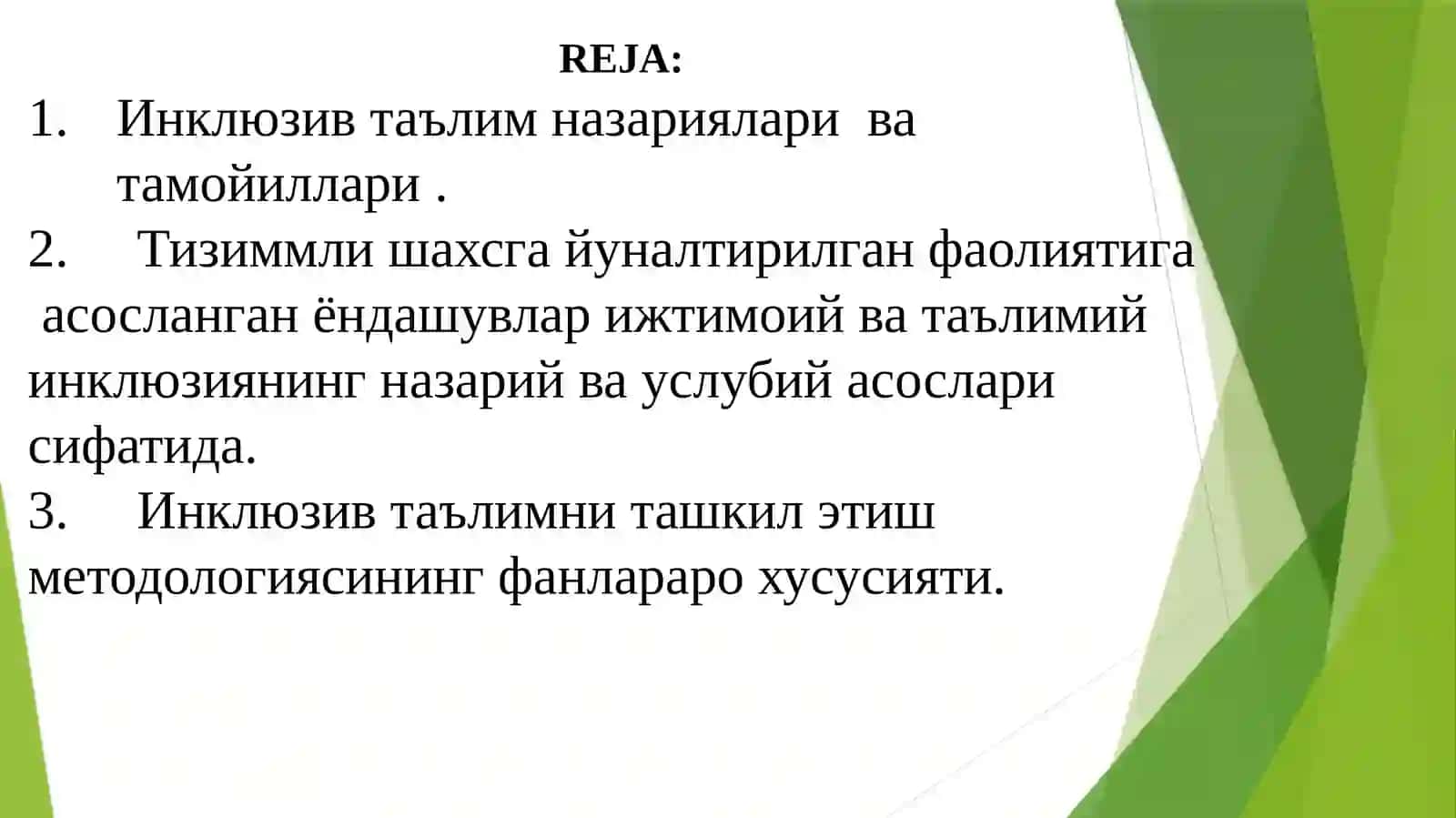 Инклюзив таълимнинг услубий асослари 2