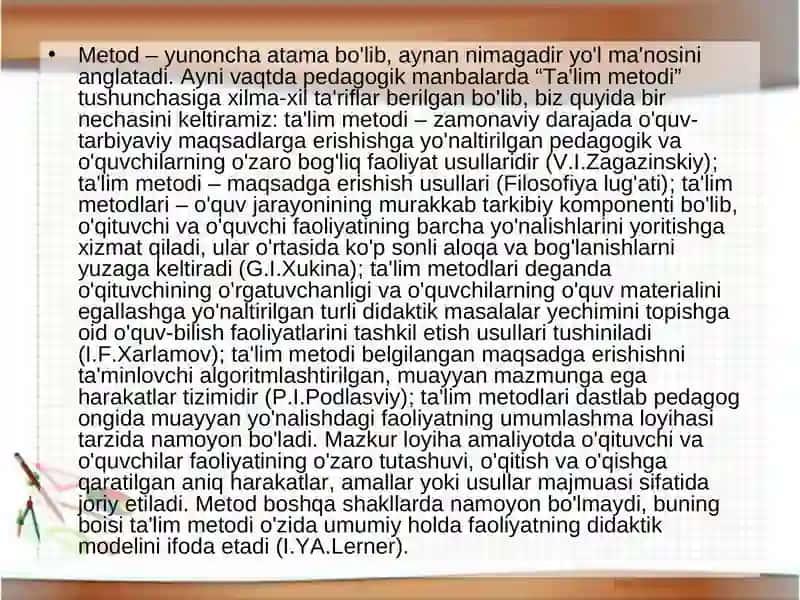 Ta’lim Metodlari 2
