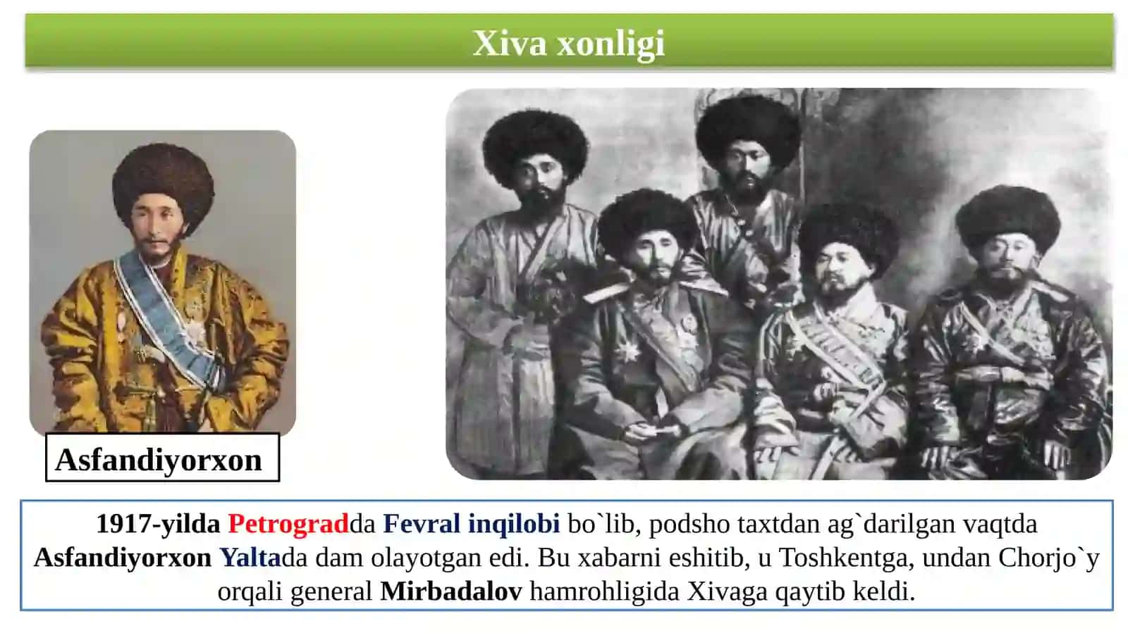 Xorazm va Buxoroda xonligi va amirligini yemirilishi 2