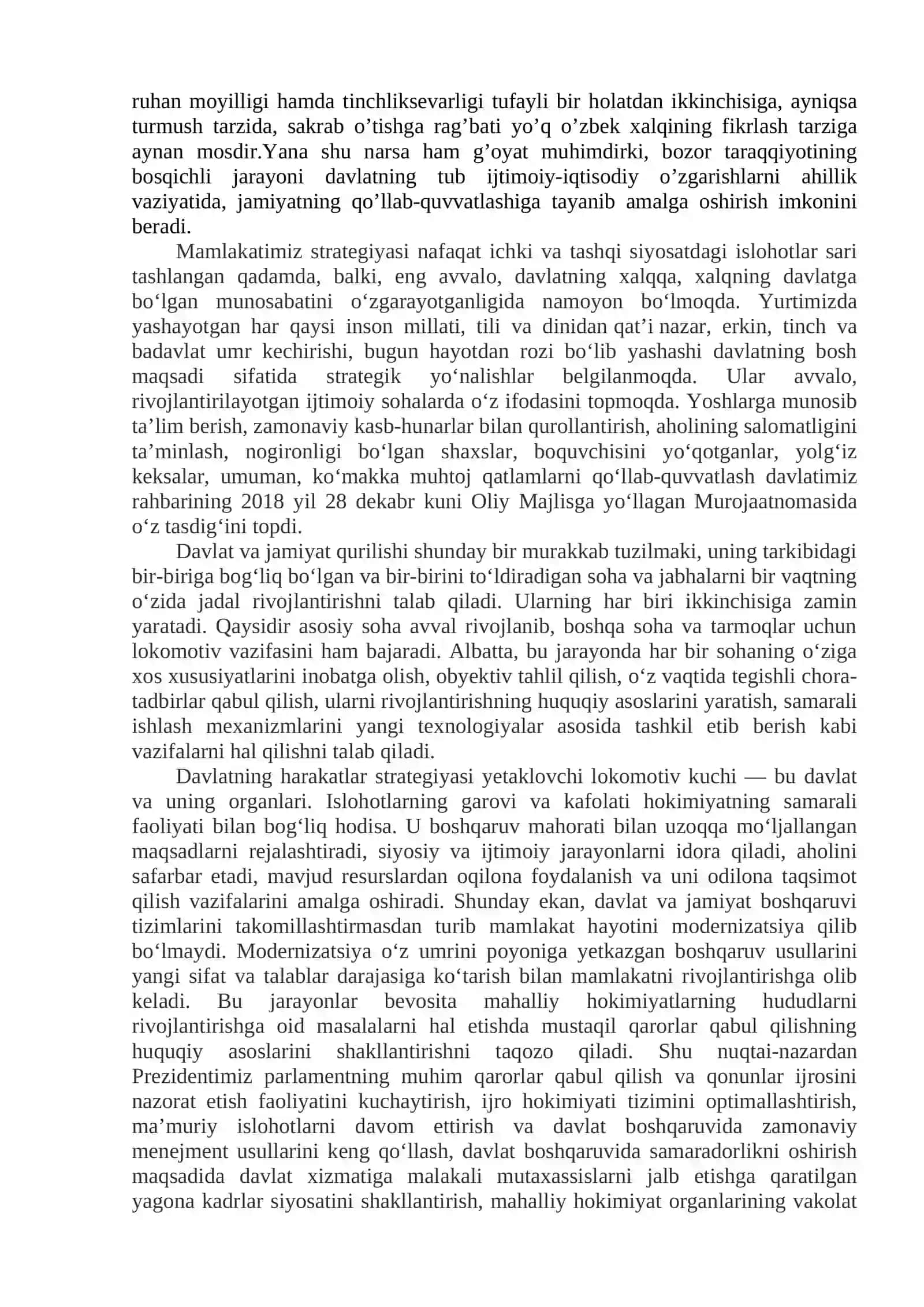 O’zbekiston Respublikasidagi ijtimoiy o’zgarishlar 2