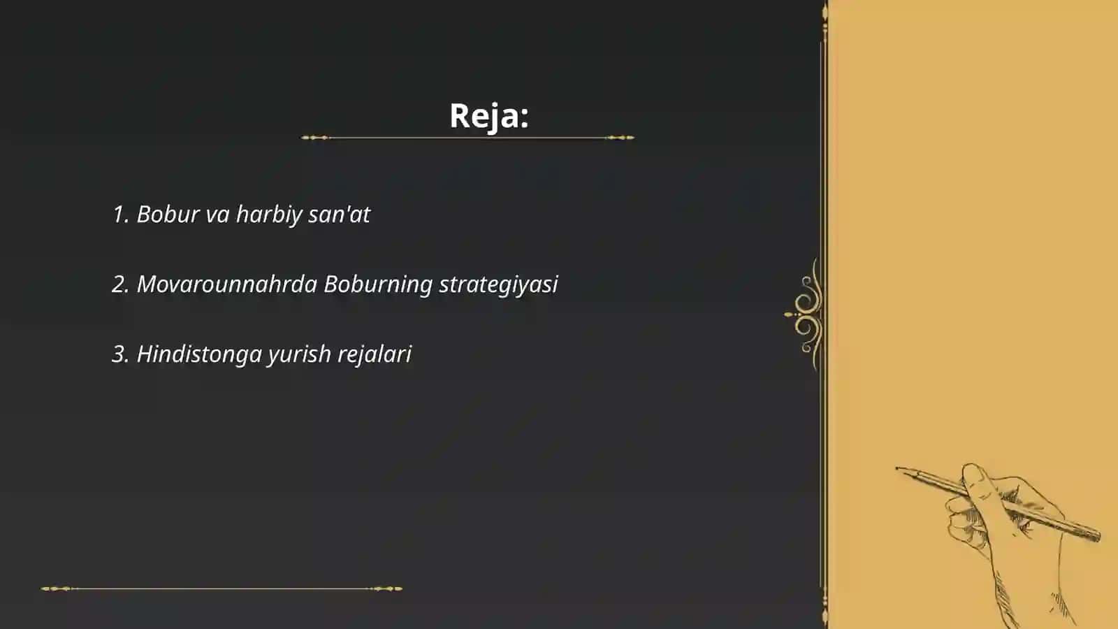 Zahiriddin Muhammad Bobur strategiyalari 2
