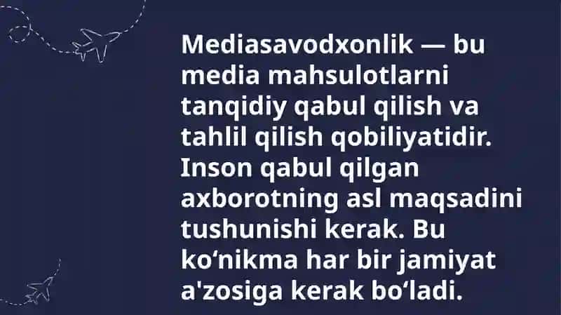 Mediasavodxonlik va axborot madaniyati 2
