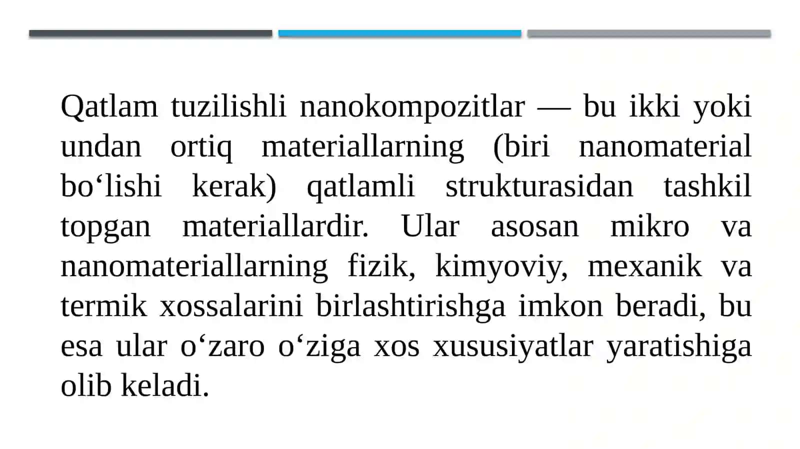 Qatlamtuzilishli nanokompozitlarning xossalarini aniqlash 2