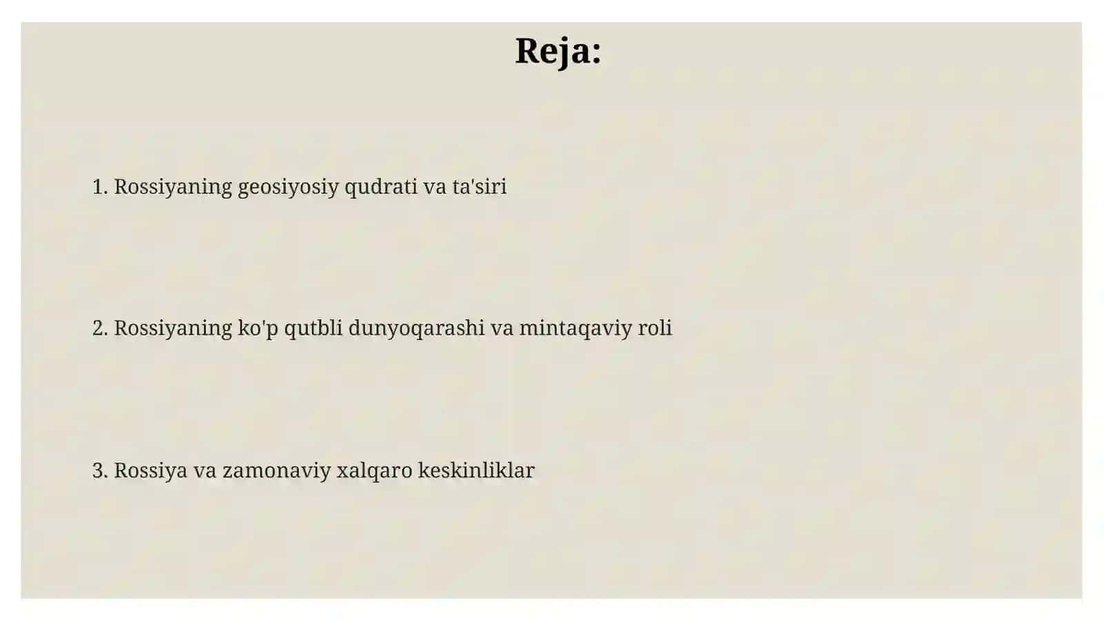 JahonsiyosatidaRossiyaningroli 2