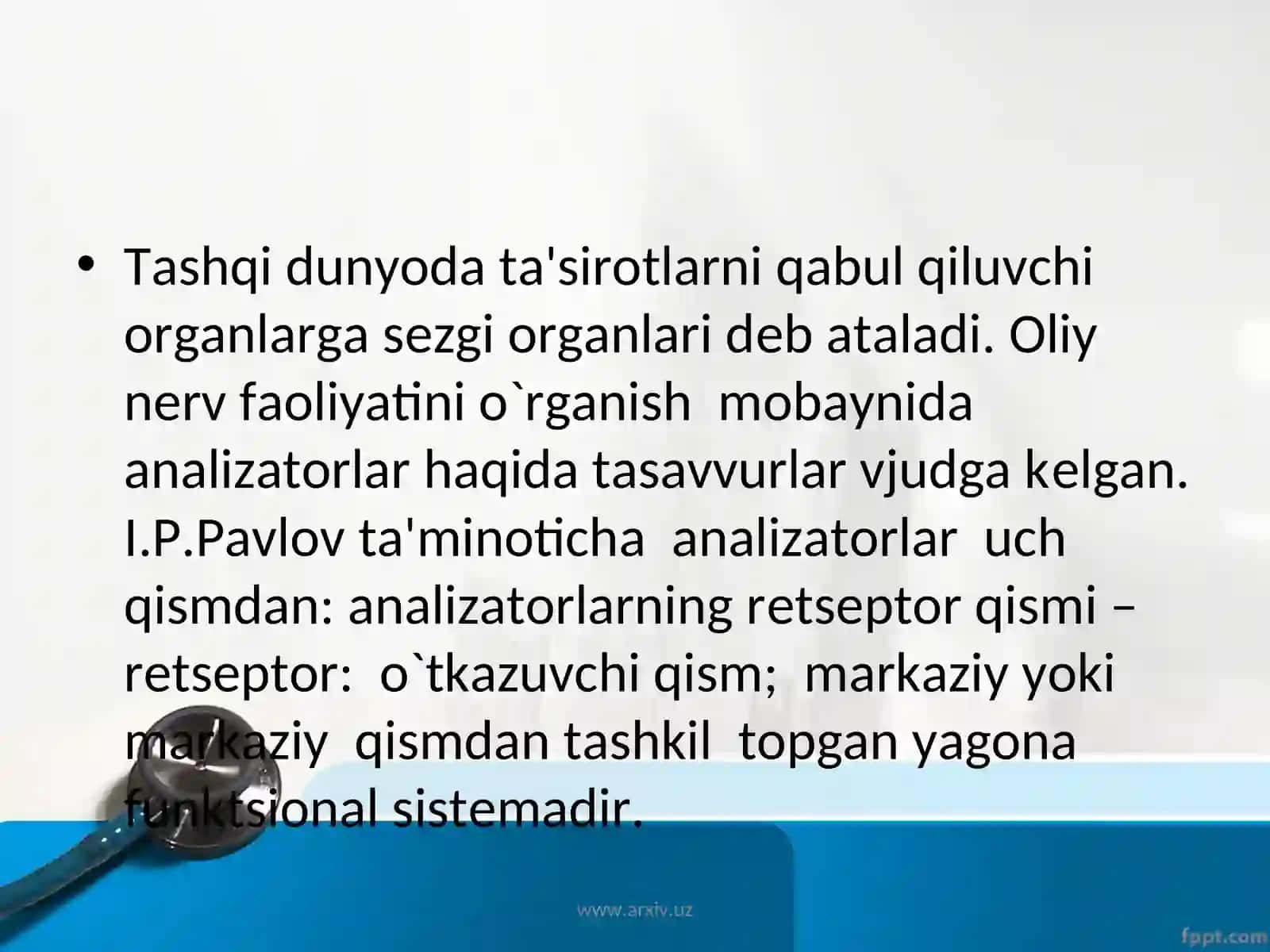 Organizm faoliyatida sеzgi organlarining roli 2