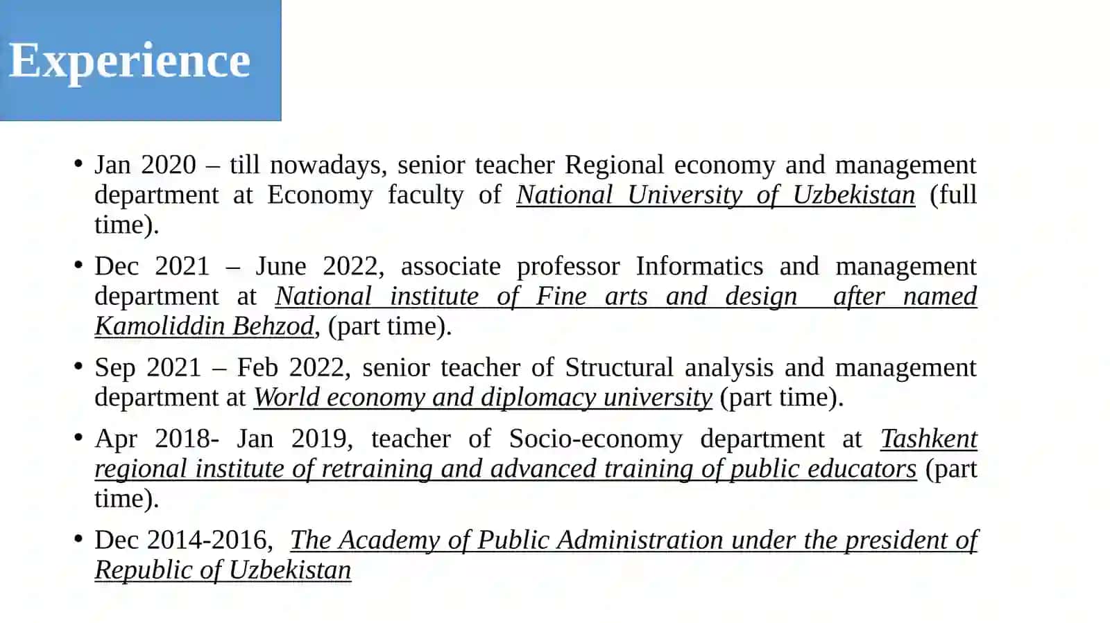 Academic Studies Background 2