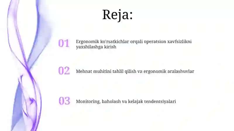 Ergonomik ko'rsatkichlar 2