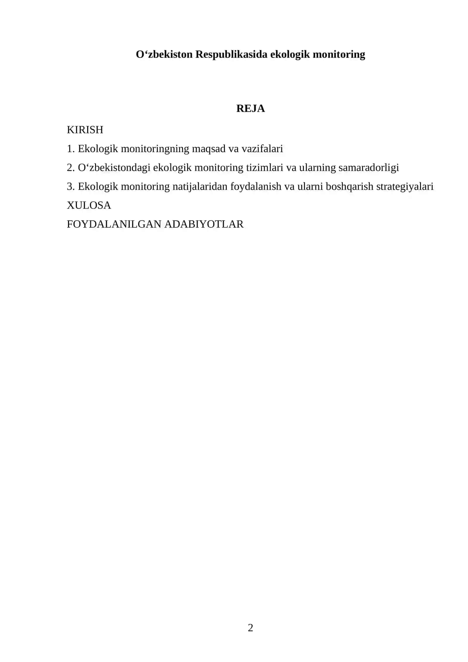 Oʻzbekiston Respublikasida ekologik monitoring 2