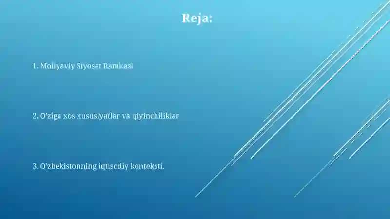 O'zbekistonning moliyaviy siyosati va uning o'ziga hos hususiyatlari 2