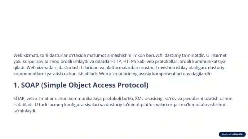Web xizmatlar 2