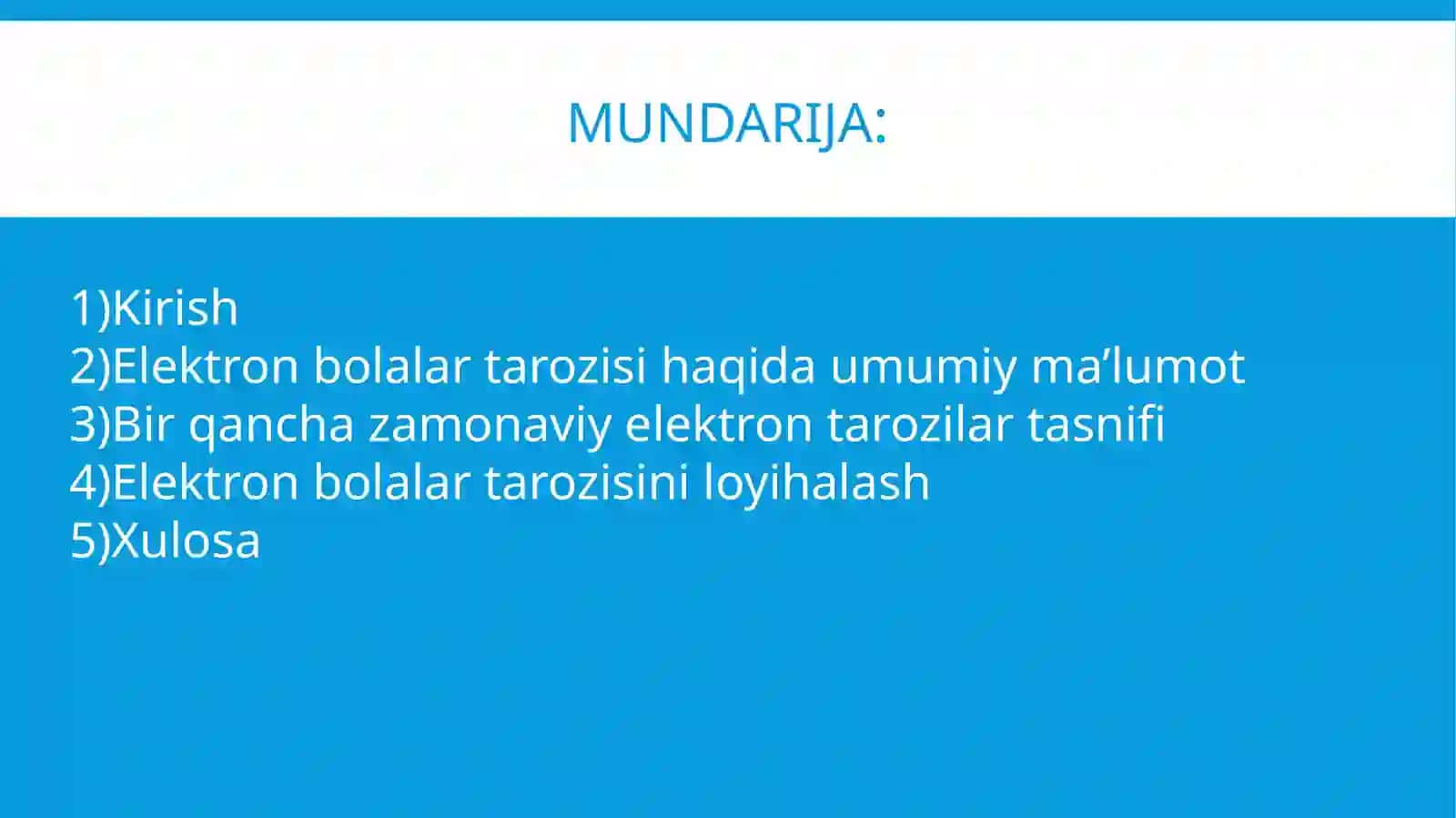 ELEKTRON RAQAMLI TIBBIYOTDA QO‘LLANILADIGAN CHAQALOQ TAROZISINI LOYIHALASH 2