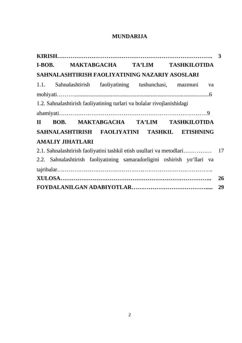 MAKTABGACHA TA’LIM TASHKILOTIDA SAHNALASHTIRISH FAOLIYATINING MAZMUN VA MOHIYATI.docx 2