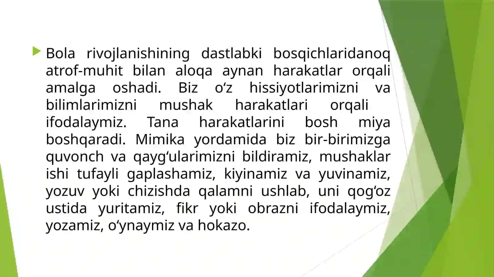 Daun sindromi bo'lalarning ertayoshdagi vojlanish xususiyatlari 2