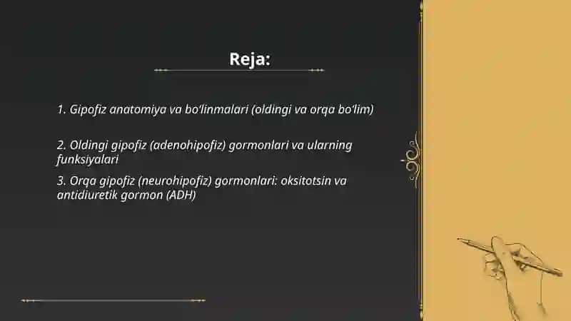 Gipofiz va epifiz bezlarining gormonlari 2