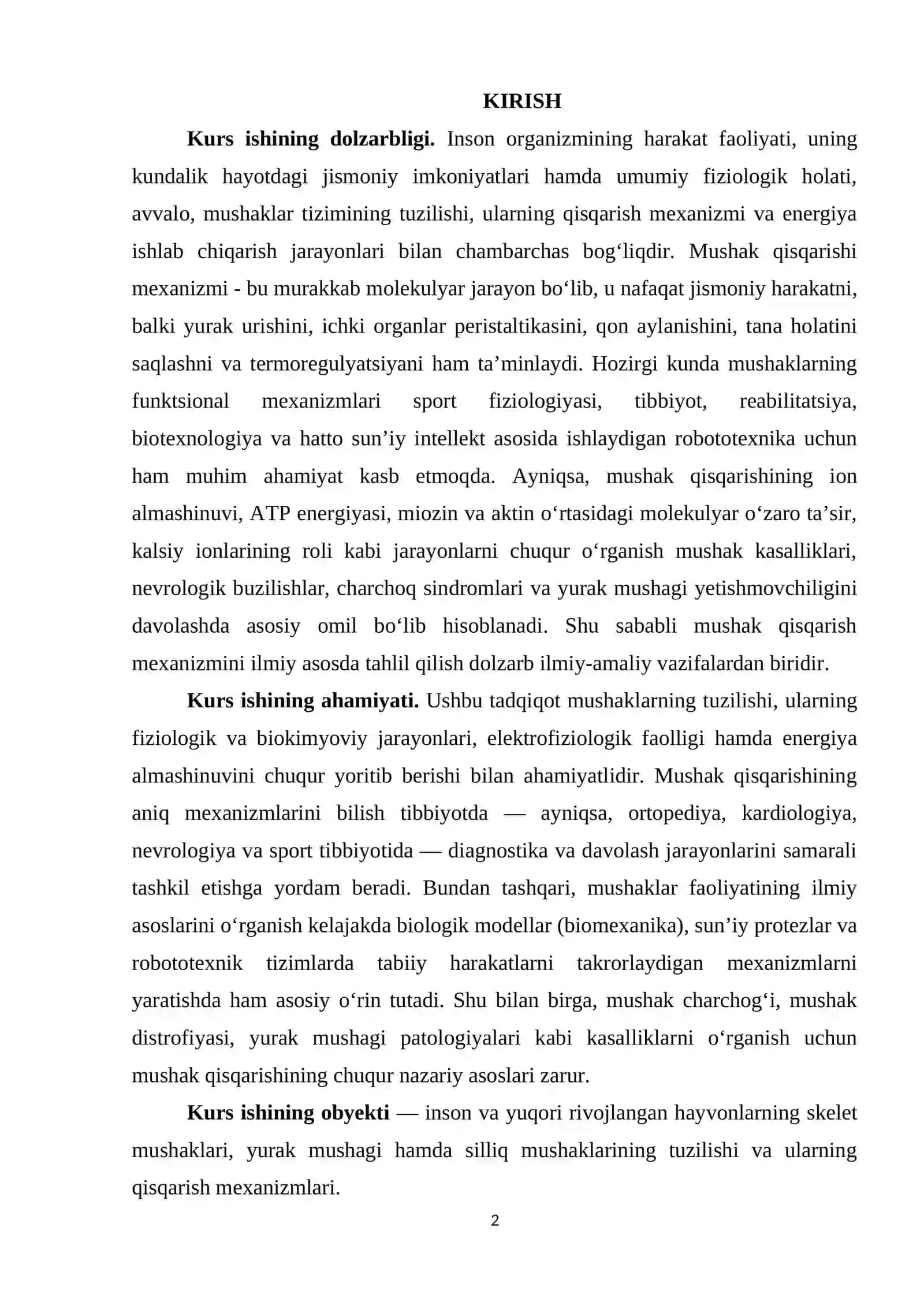 Kurs ishining dolzarbligi 2