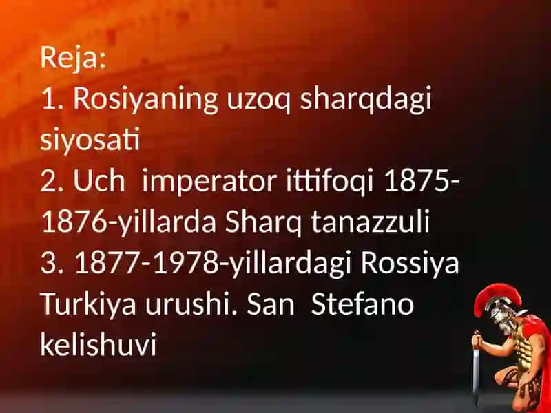 Fransiya – Prussiya urushi va Germaniyaning birlashtirilishining tugallanishi. XIX asrning 70-yillarida Bismark hukumatining ichki siyosati. 2