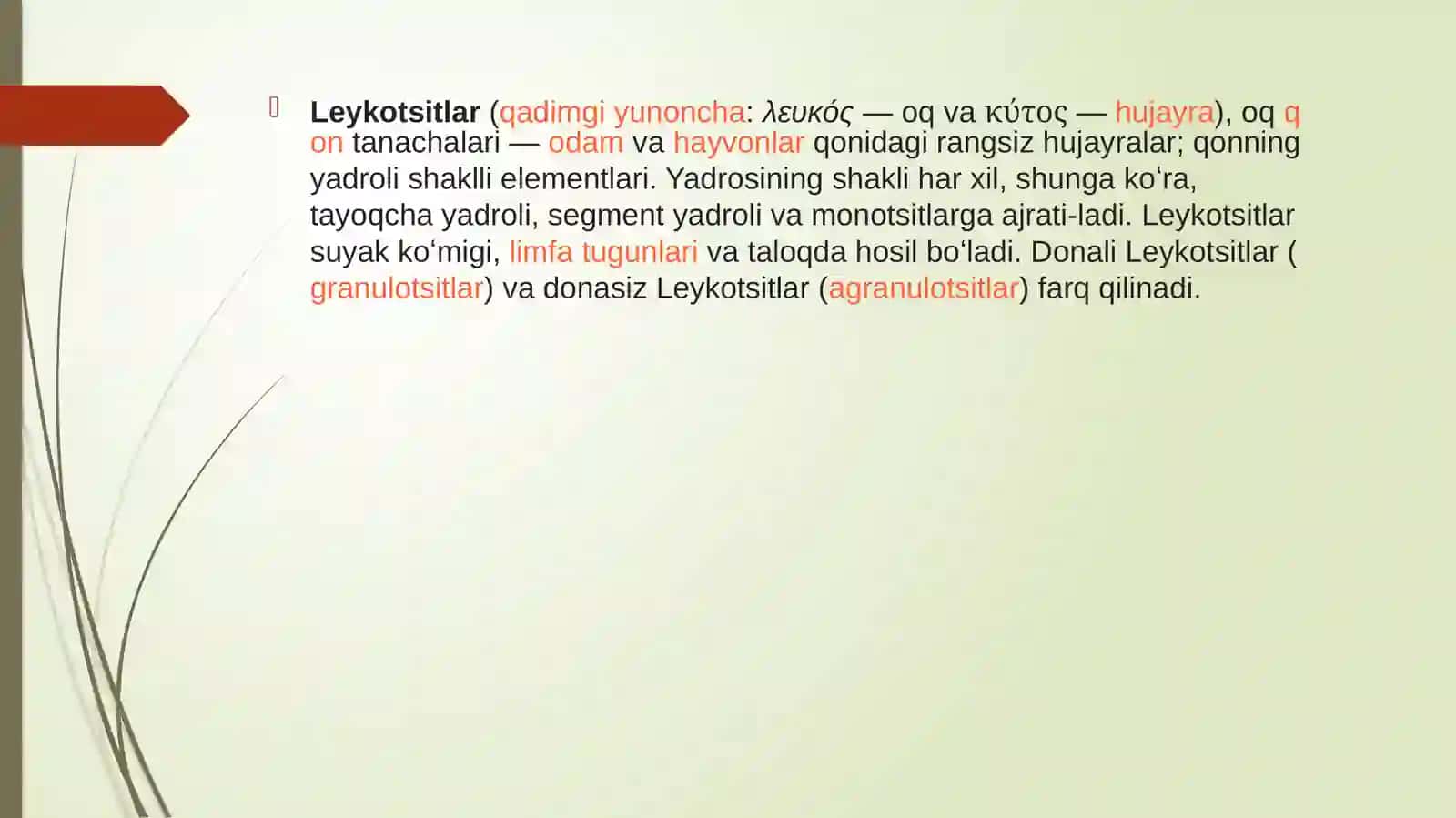 Leykotsitlar, tibbiyotdagi ahamiyati 2