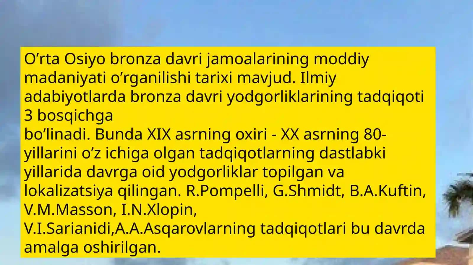 Oʻzbekistonning bronza davri me’morchiligi taraqqiyoti 2