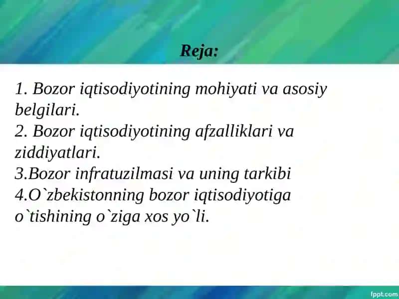 Bozor iqtisodiyotining mohiyati va asosiy belgilari 2