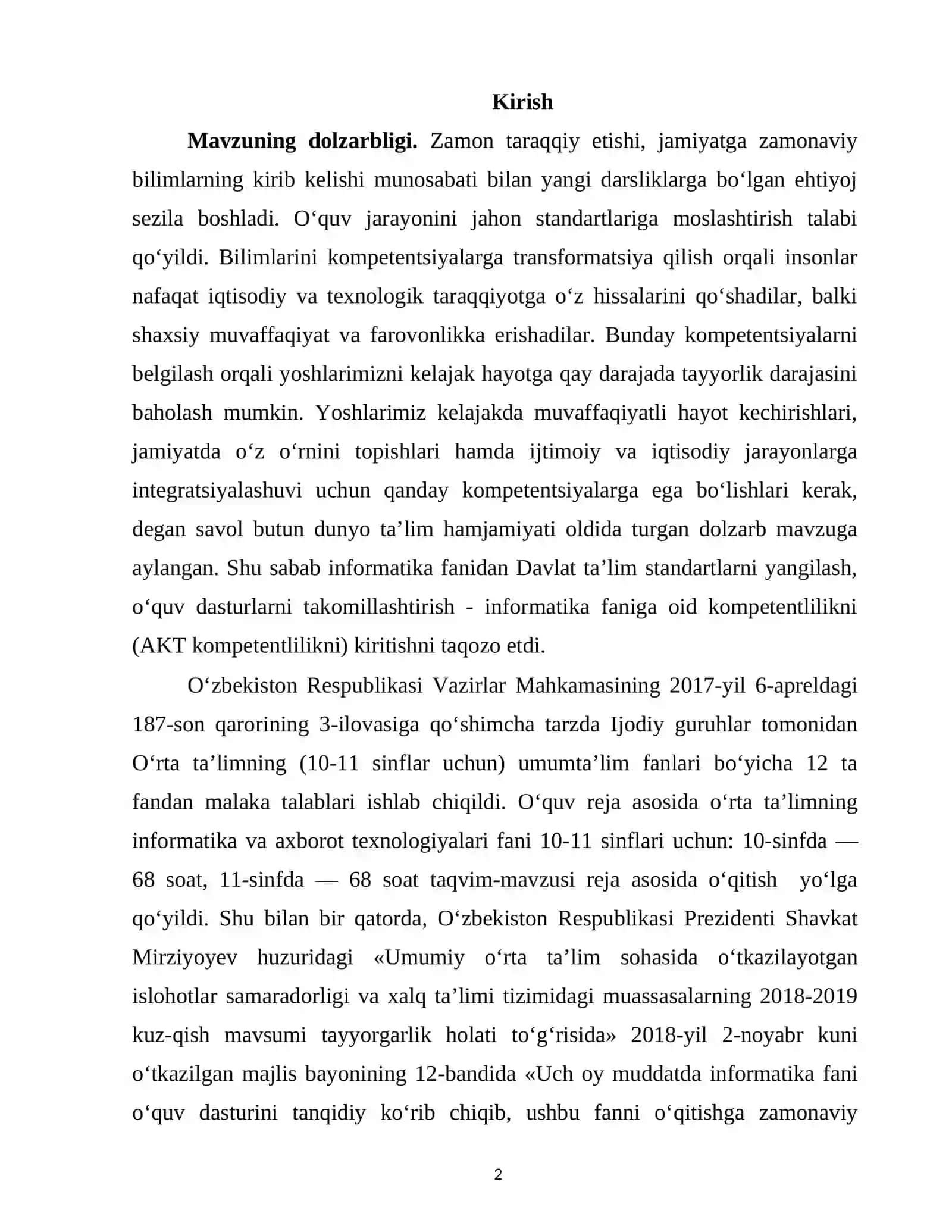 11-sinf Informatika va axborot texnologiyalari fanidan elektron o‘quv-uslubiy majmua yaratish metodikasi 2