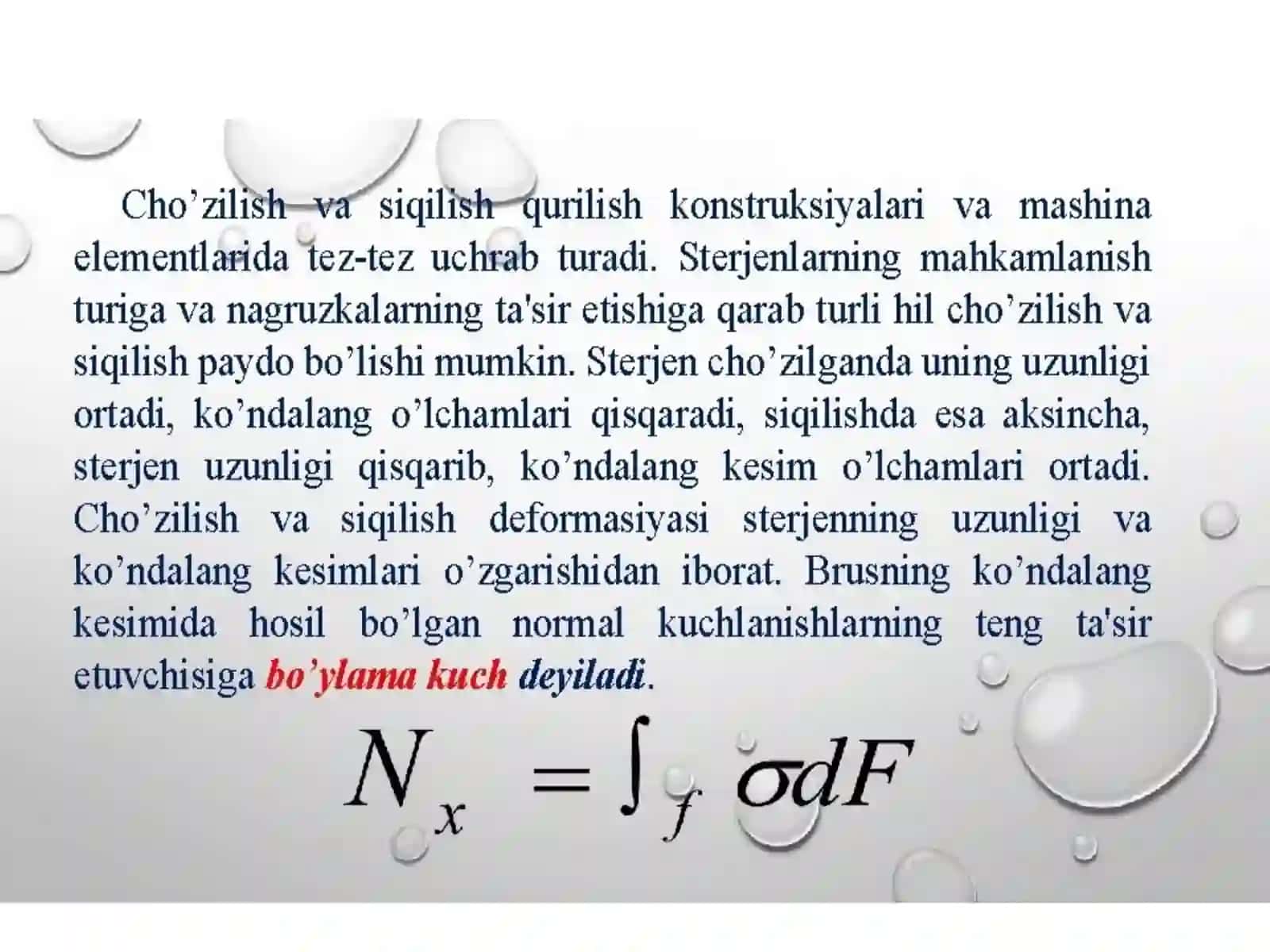 Cho‘zilish va siqilish haqida umumiy ma'lumotlar 2