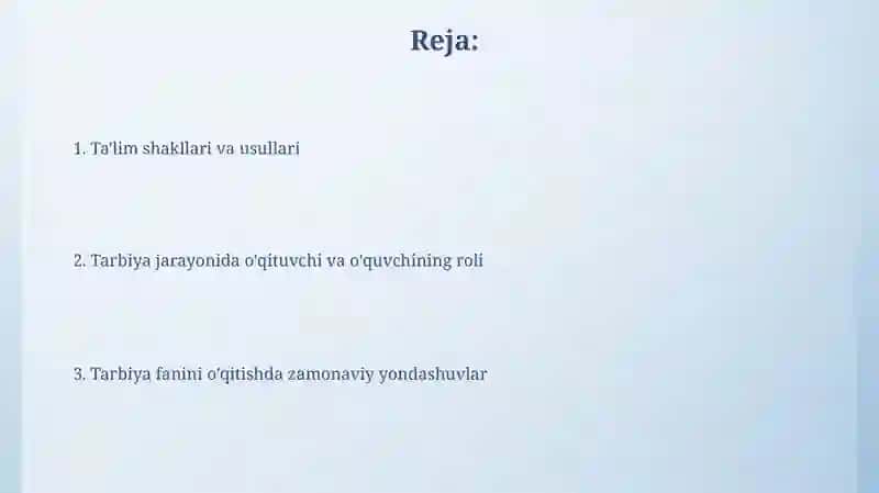 Ta'lim shakllari va usullari 2