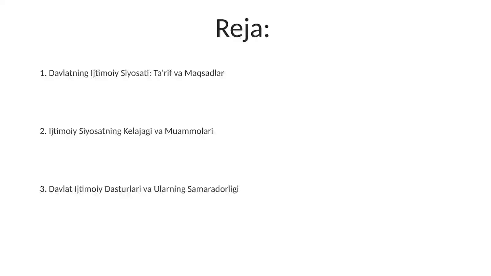 Davlatning ijtimoiy siyosati 2