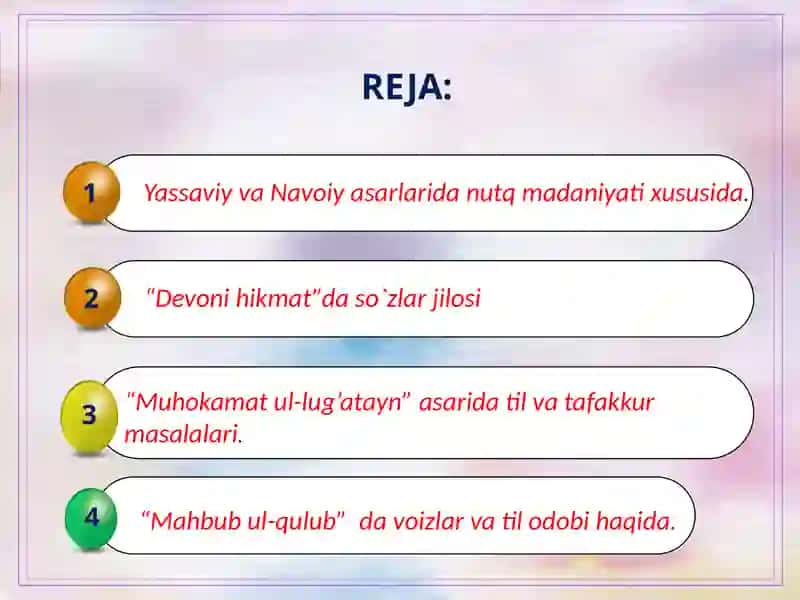 Yassaviy va Navoiyasarlarida nutq madaniyati 2