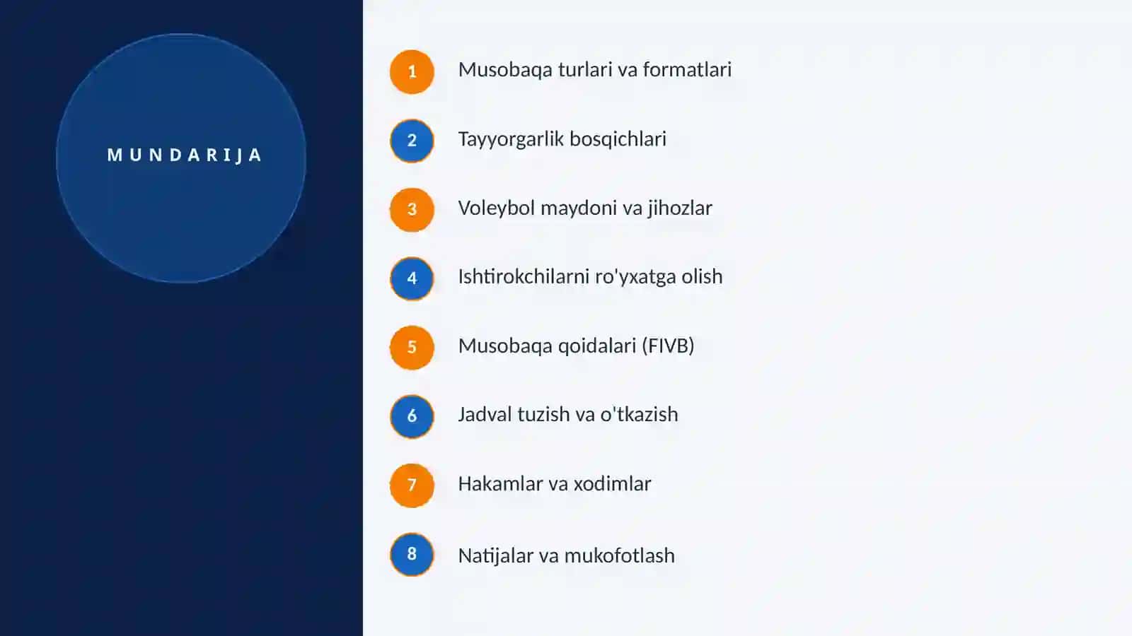 Voleybol musobaqalarini tashkillash 2