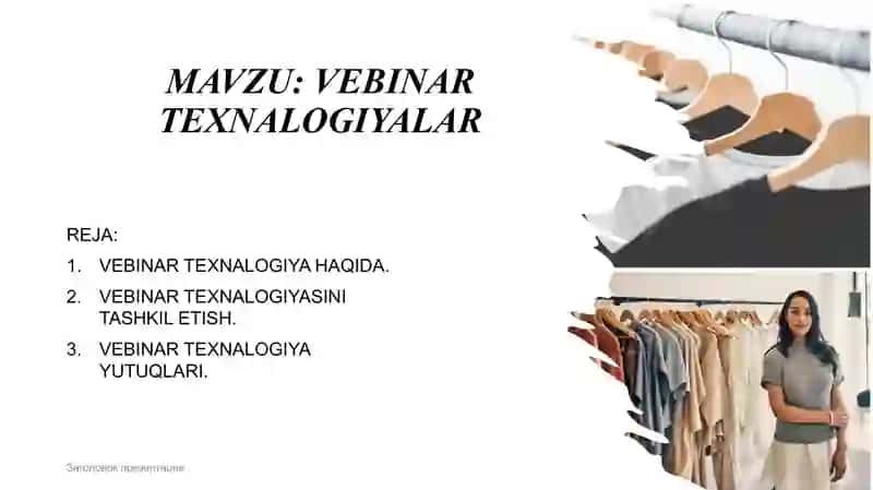 VEBINAR TEXNALOGIYALAR 2
